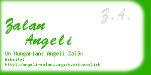 zalan angeli business card