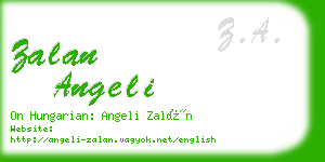 zalan angeli business card